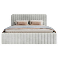 POLSTERBETT Saliano Taubengrau 160x200 cm - Grau, Holz/Textil (160/200cm) - Selsey
