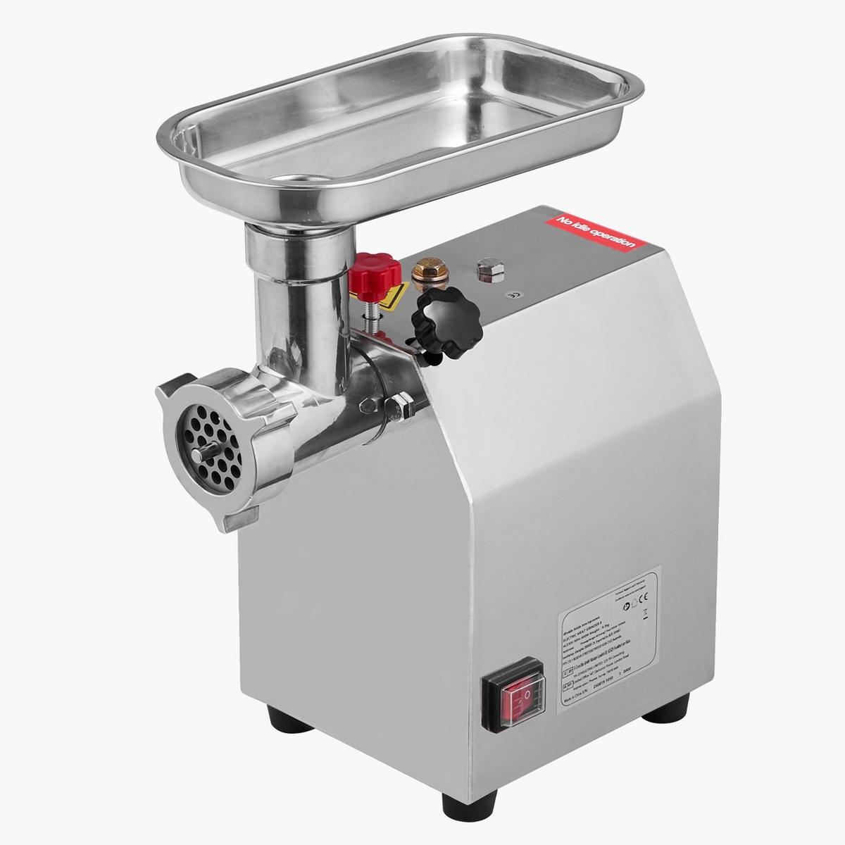 FLEISCHWOLF Gewerblicher elektrischer 8 Edelstahl Silberfarben - Silberfarben, Metall (24/39.01/37cm) - Rolipo