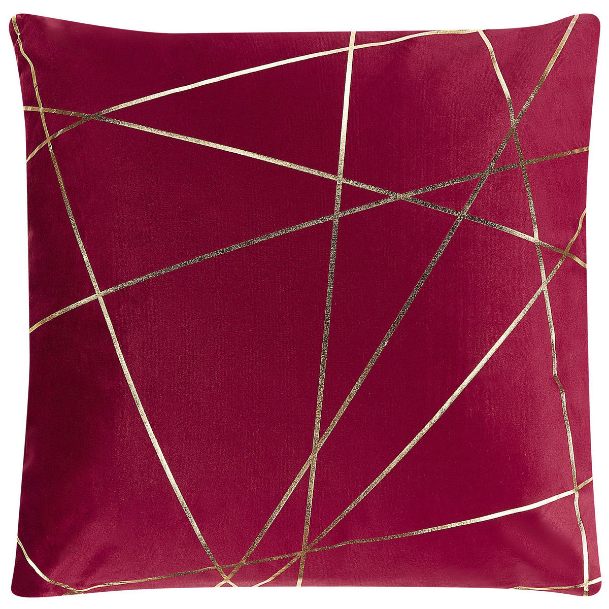 DEKOKISSEN 2er-Set Rot 45/45 cm Pinus - Rot, Textil (45/45cm) - Beliani