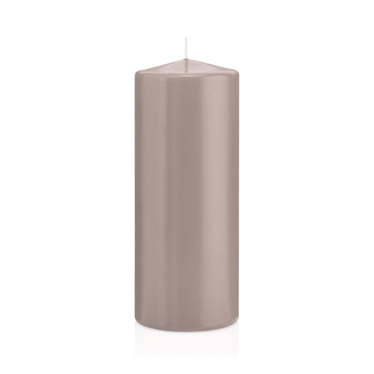 STUMPENKERZEN Silbergrau Ø 78 x 200 mm, 8 Stück - Silberfarben, Paraffin (8/20cm) - Wiedemann Kerzen