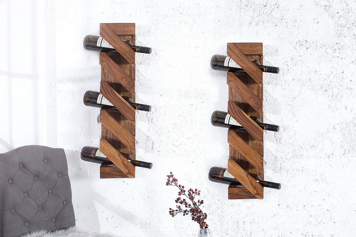 WANDREGAL MAKASSAR Sheesham Natur 70 cm - Braun, Holz (15/70/15cm) - riess-ambiente