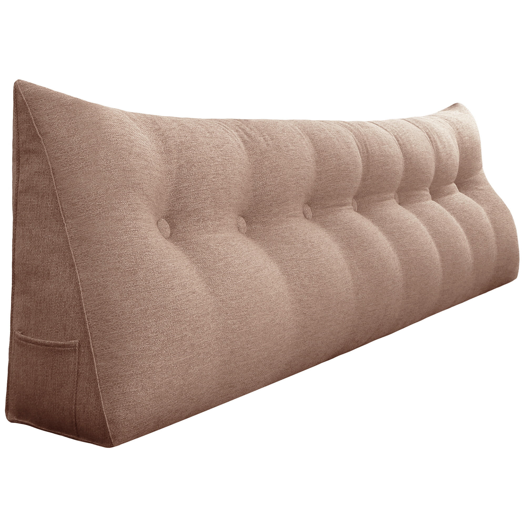 RÜCKENKISSEN für Bett Leinenlook Mauve 200 cm - Pink, Textil (50/200cm) - Vercart