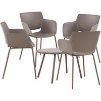 GARTENSITZGRUPPE Kunststoff taupe - Taupe, Kunststoff - CLP