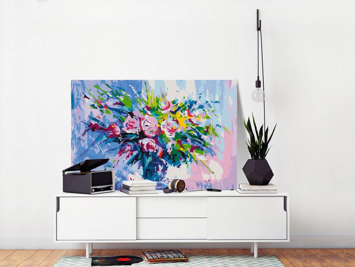 MALEN NACH ZAHLEN 50/40 cm - Multicolor, Textil (1.4/40cm) - KUNSTLOFT