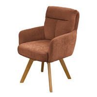 STUHL BIG GEORGE Chenille Braun 94 cm - Buchefarben/Braun, Holz/Textil (61/94/66cm) - riess-ambiente