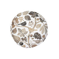 KISSENHÜLLE Rund Zauberwald elfenbein-taupe Baumwolle 60 cm Ø - Taupe/Ecru, Textil (60/60cm) - beties Heimtextil