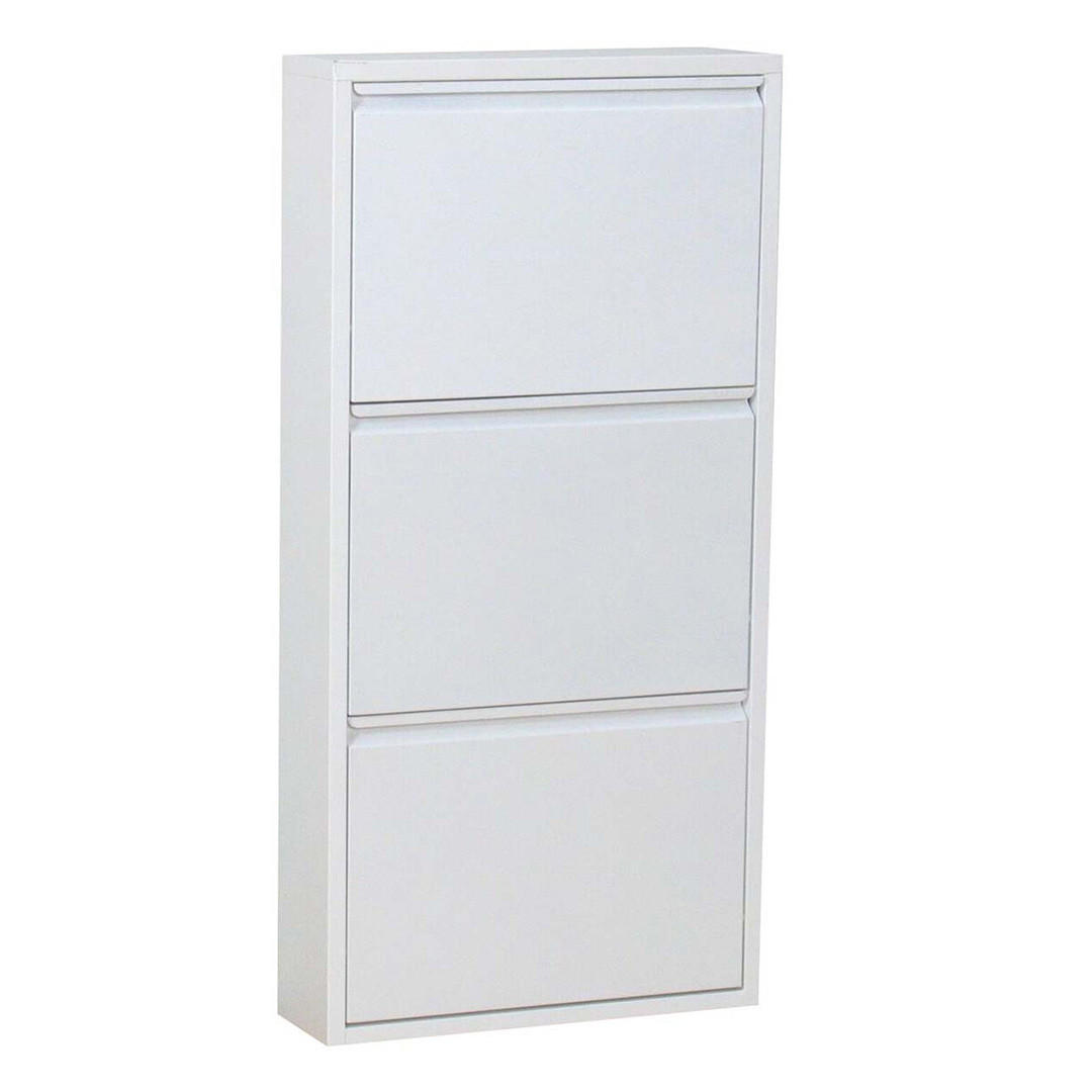 SCHUHKIPPER weiß - Weiß, Holzwerkstoff (50/106/16cm) - ebuy24