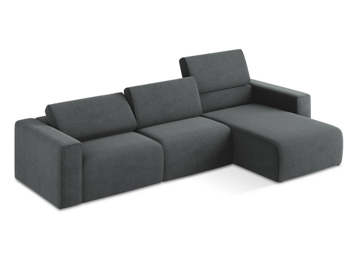 4-SITZER-SOFA Samt Stoff Creme - Perlmutt/Lila, Kunststoff/Textil (314/80/103cm) - Makamii