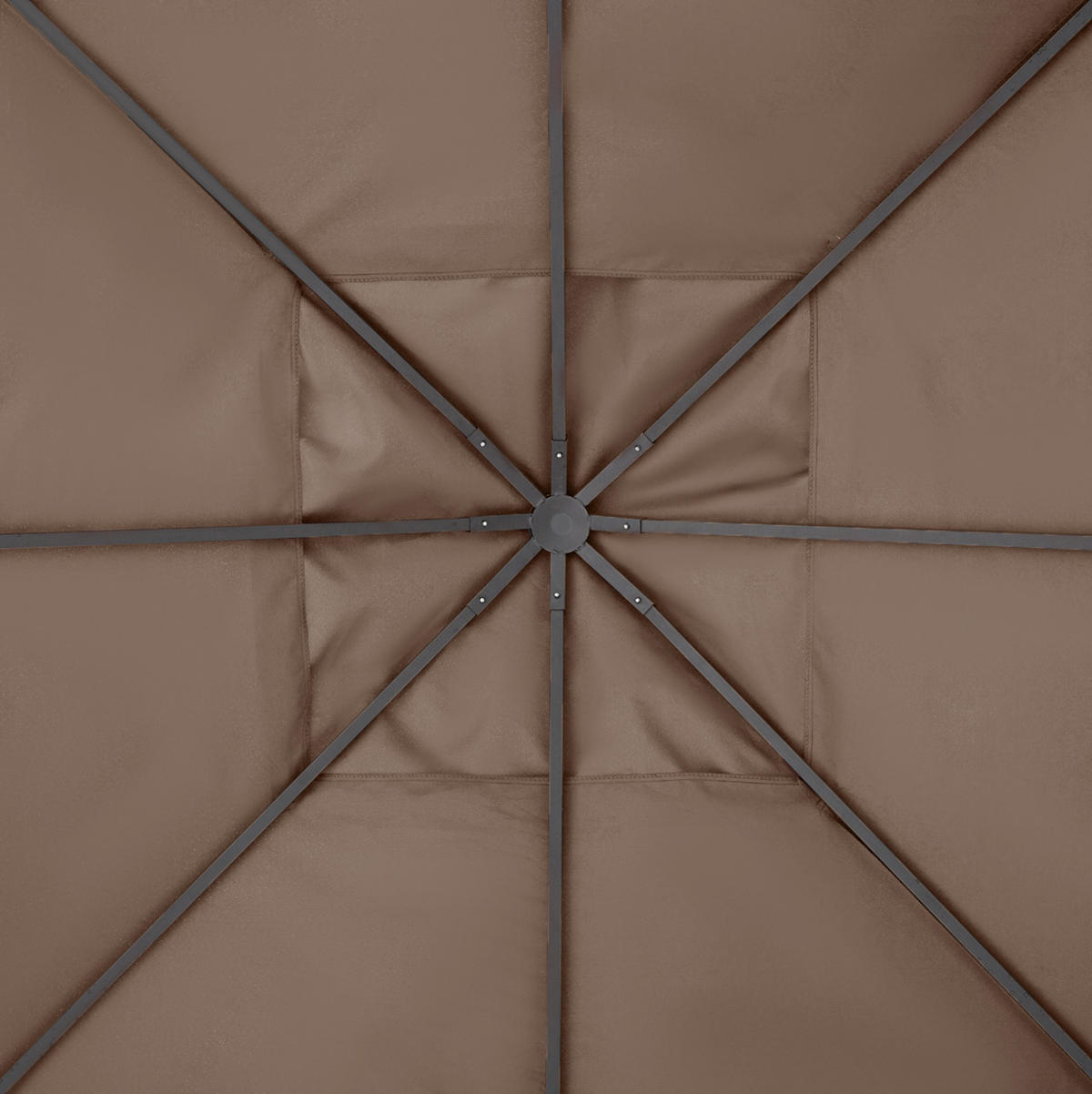 ERSATZDACH für Pavillon 298/295 cm aus Polyester mit PA-Beschichtung und Entwässerungslöchern, Kaffee - Braun, Textil (295/1/298cm) - Redom