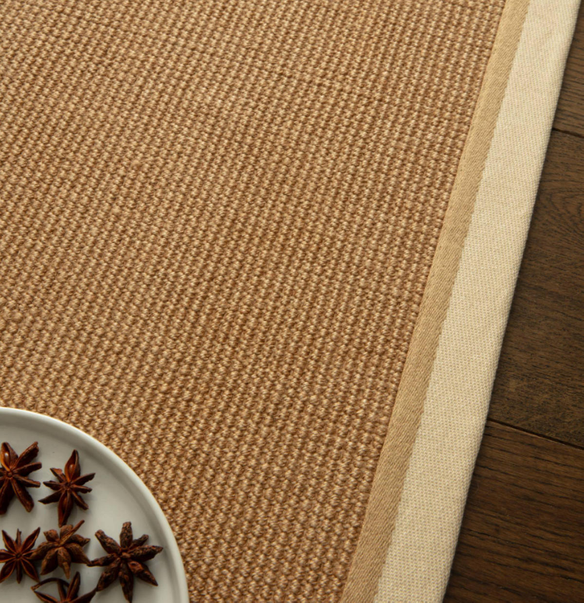 TEPPICH modern Wohn-/Schlafzimmer Naturfaser DORO Weiß 45x75 cm - Weiß, Naturmaterialien (45/75cm) - Novatrend