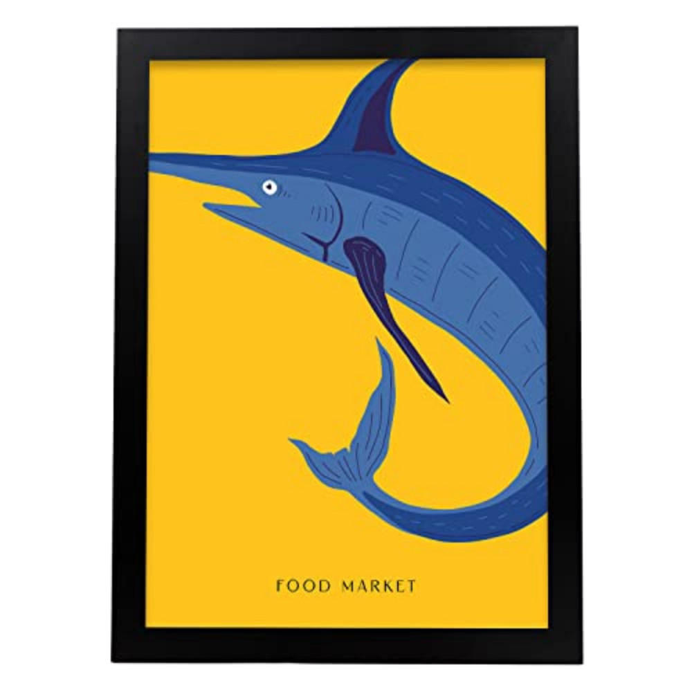 POSTER Abstrakt Pop Art A3 Schwarzer Rahmen - Schwarz, Papier (29.7/5/42cm) - Nacnic