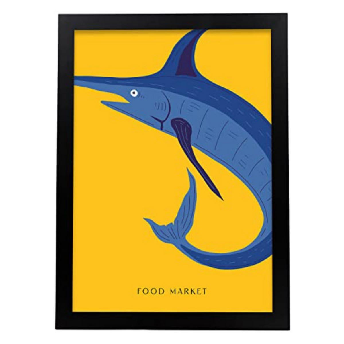 POSTER Abstrakt Pop Art A3 Schwarzer Rahmen - Schwarz, Papier (29.7/5/42cm) - Nacnic