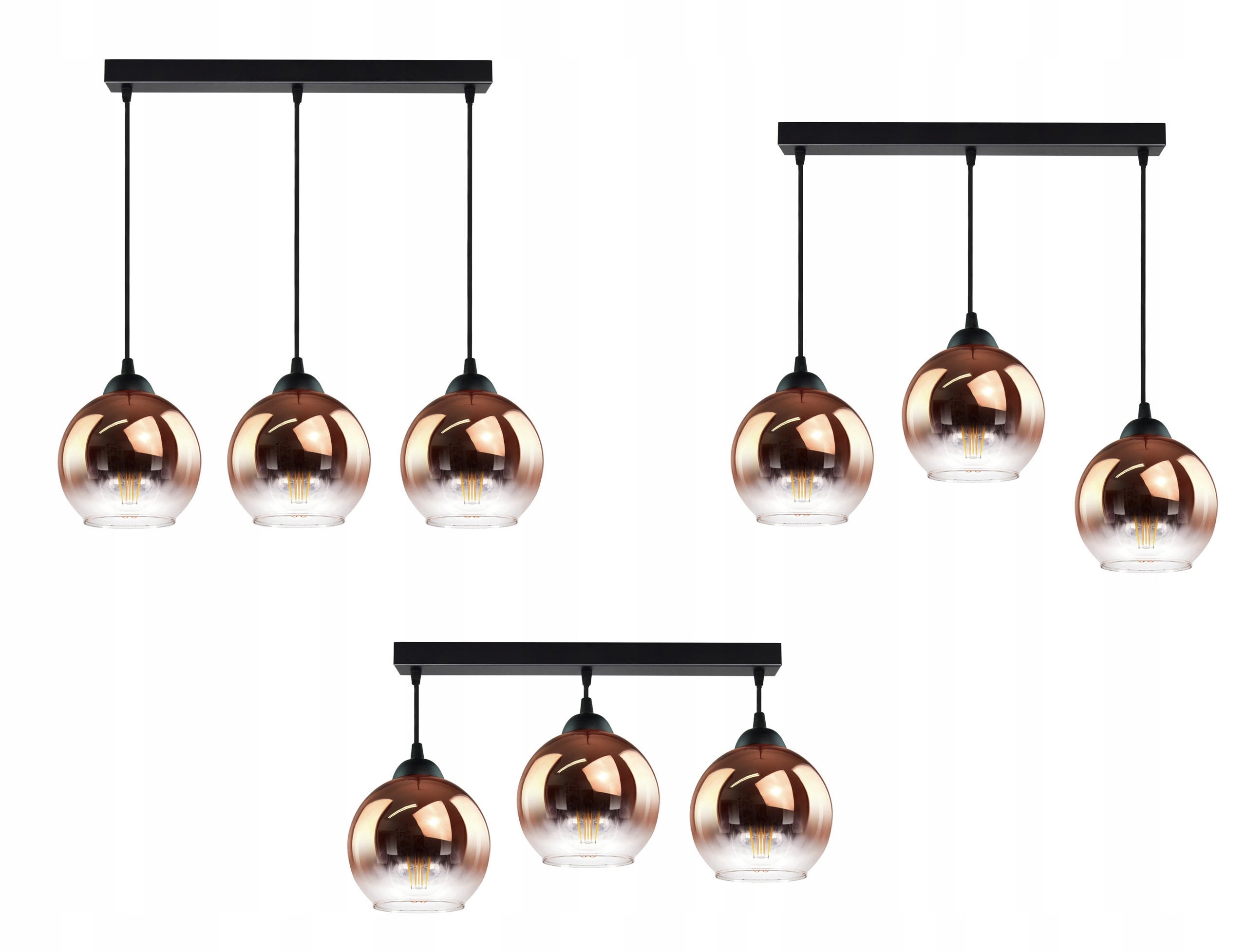 PENDELLEUCHTE MASUR - Transparent/Goldfarben, Glas/Metall (15/60/80cm) - kiki design