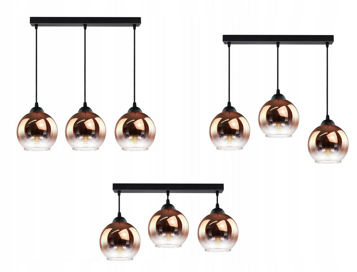 PENDELLEUCHTE MASUR - Transparent/Goldfarben, Glas/Metall (15/60/80cm) - kiki design