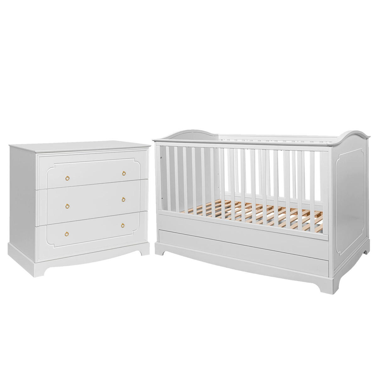 SOBA ZA BEBE 2-dijelniRoyal Bijeli - bijela, drvni materijal (78/97/149cm) - Petits-meubles