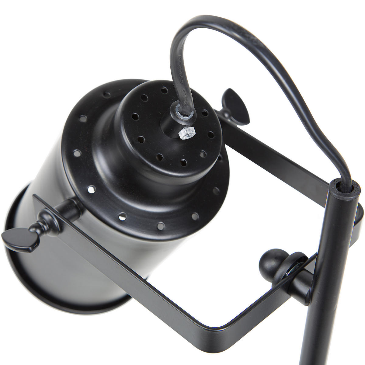 SCHREIBTISCHLAMPE Mundaka 13/13/37 cm - Schwarz, Metall (13/13/37cm) - Beliani