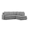 ECKSOFA RECHTS MIT SCHLAFFUNKTION FORESTA, Cord - Grau - Grau, Textil (230/200cm) - Mebligo