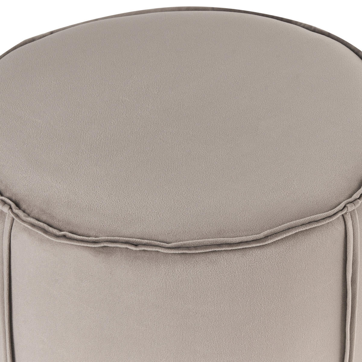 POUF Taupe Sedona - Taupe, Textil (40/43/40cm) - Beliani