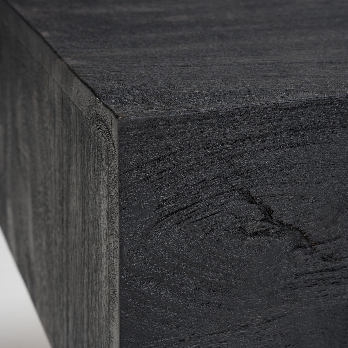 COUCHTISCH - Akazie massiv Schwarz - Schwarz/Akaziefarben, Holz (45/120/35cm) - home24