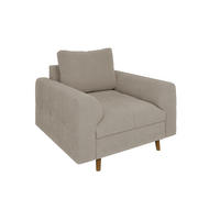 SESSEL Henrik Beige Boucle - Beige/Braun, Holz/Textil (97/81/93cm) - S-Style Möbel