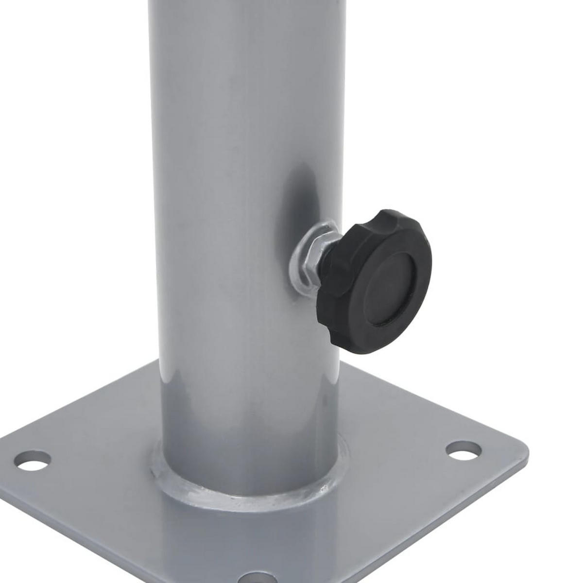 SONNENSCHIRMSTÄNDER Für Ø38/48 Mm Mast Silbern Stahl - Silberfarben, Metall (12.5/12.5cm) - vidaXL