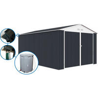 METALL-GARAGE PVC houston - Grau, Metall (70/310/470cm) - Habitat Garten
