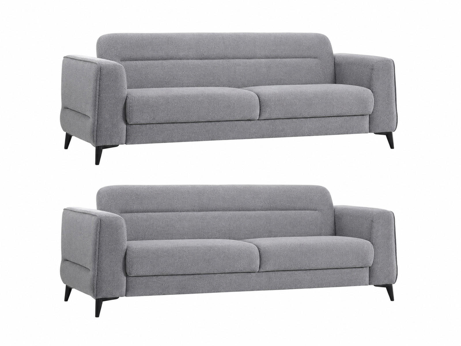 SITZGARNITUR Manta, Grau Stellvariante 3+3 - Grau, Holzwerkstoff/Kunststoff (237/87/100cm)