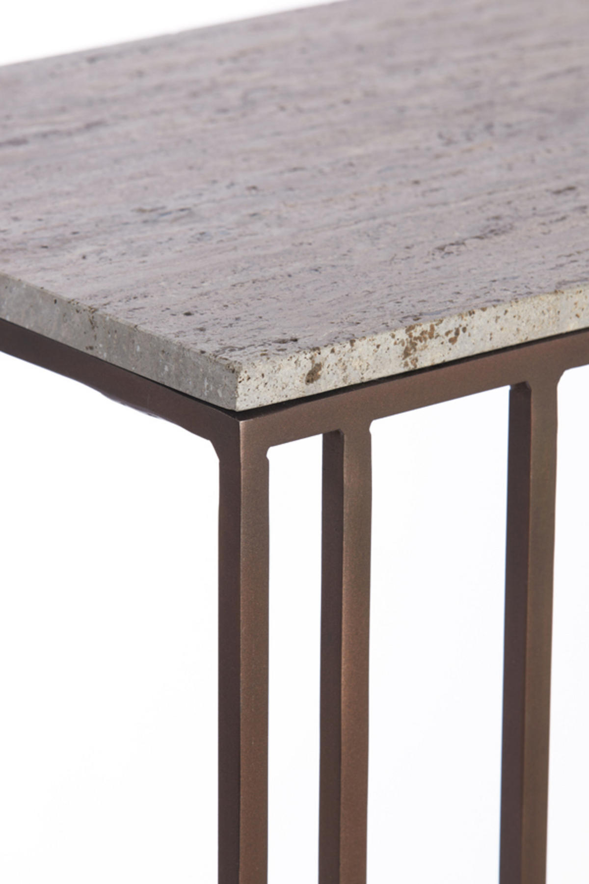 BEISTELLTISCH Roshan Braun 41/31/66 cm - Braun/Grau, Metall (41/31/66cm) - Light & Living