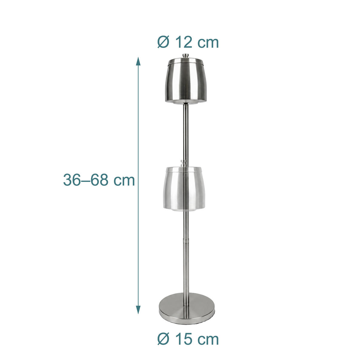 ASKKOPP silver rostfritt stål - Silverfärgad, Metall (15cm) - Relaxdays