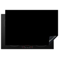 HERDABDECKPLATTE Schwarz - Einfarbig 77x51 cm - Schwarz, Kunststoff (77/0.2/51cm) - MuchoWow