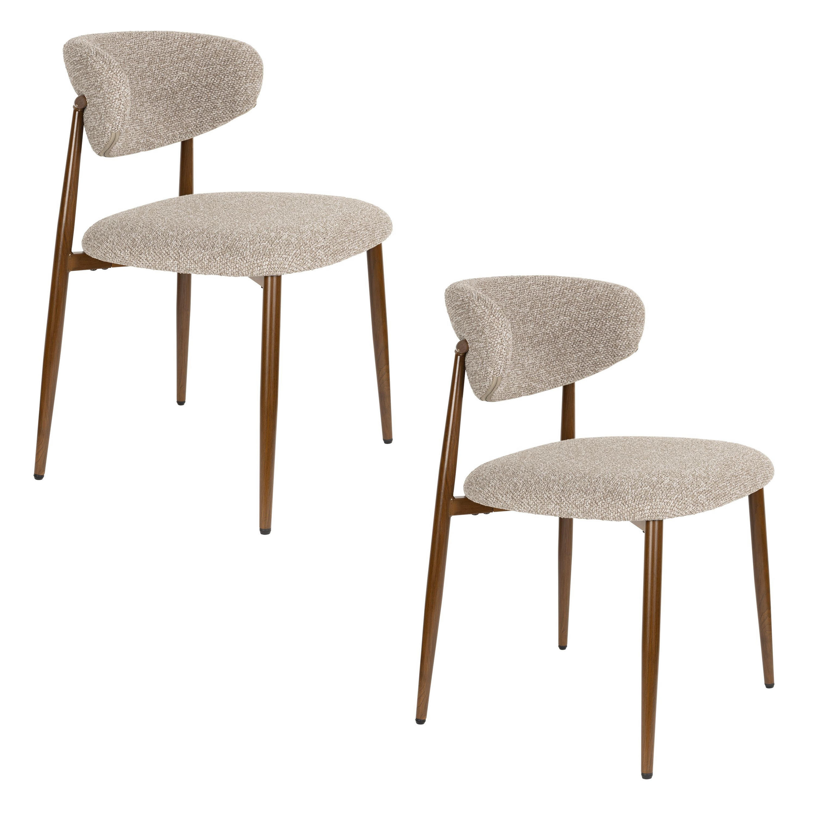 ESSZIMMERSTUHL Noor Taupe - 2 er Set - Taupe, Kunststoff (51/77.5/53cm) - Housecraft Living