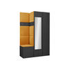 GARDEROBEN-SET Orion XXVI - Graphitfarben/Orange, Holzwerkstoff/Kunststoff (116/186/46cm) - MIRJAN24