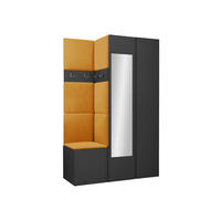GARDEROBEN-SET Orion XXVI - Graphitfarben/Orange, Holzwerkstoff/Kunststoff (116/186/46cm) - MIRJAN24