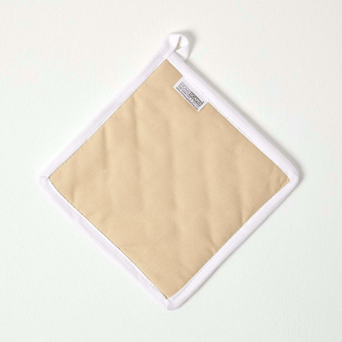 TOPFLAPPEN Sterne 20/20 cm, Baumwolle wattiert - Beige, Textil (20/20cm) - Homescapes