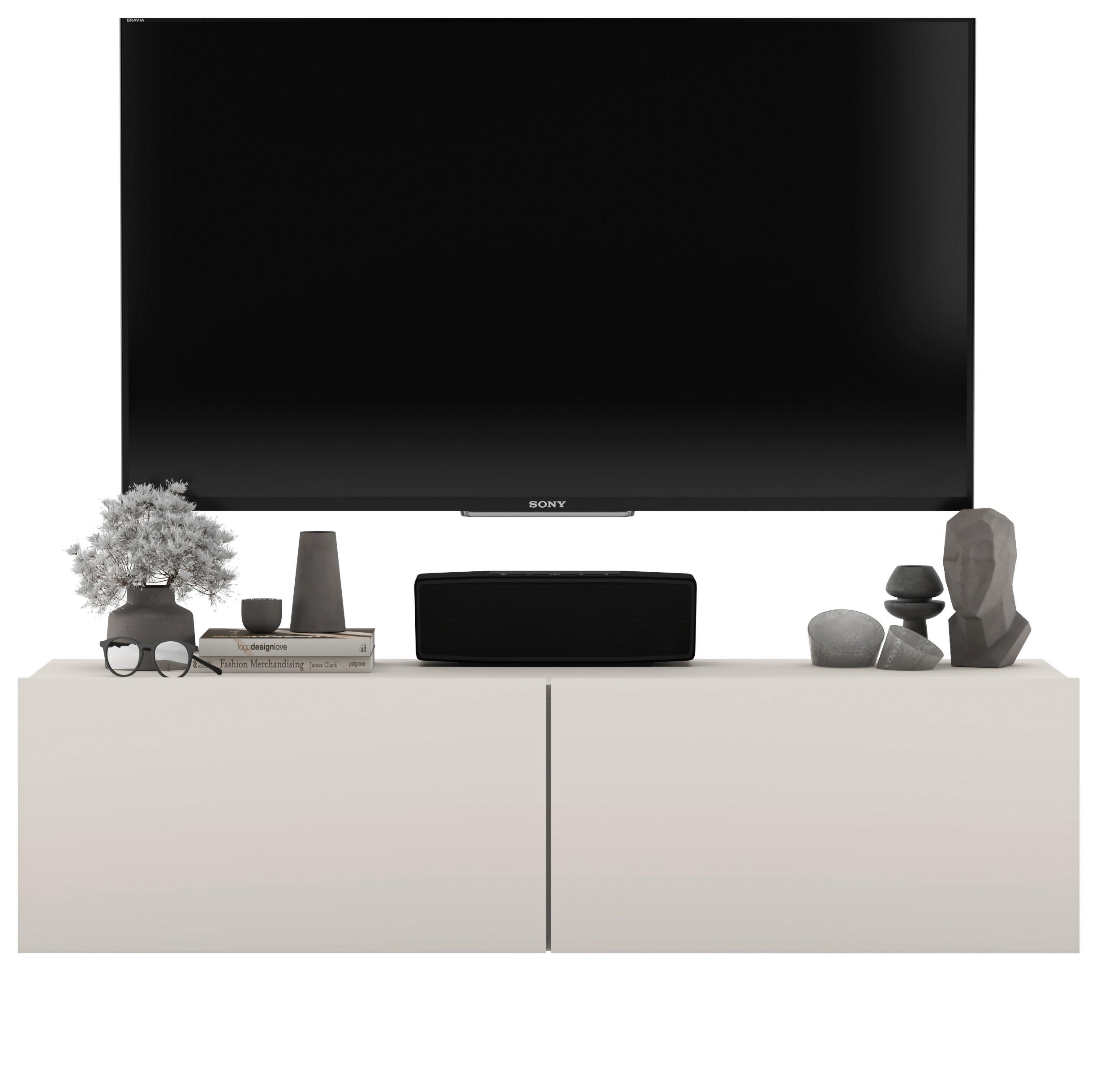 TV-SCHRANK Enjoy Kaschmir matt 120 cm - Kaschmir, Holzwerkstoff (120/30/35cm) - Meble Lindner