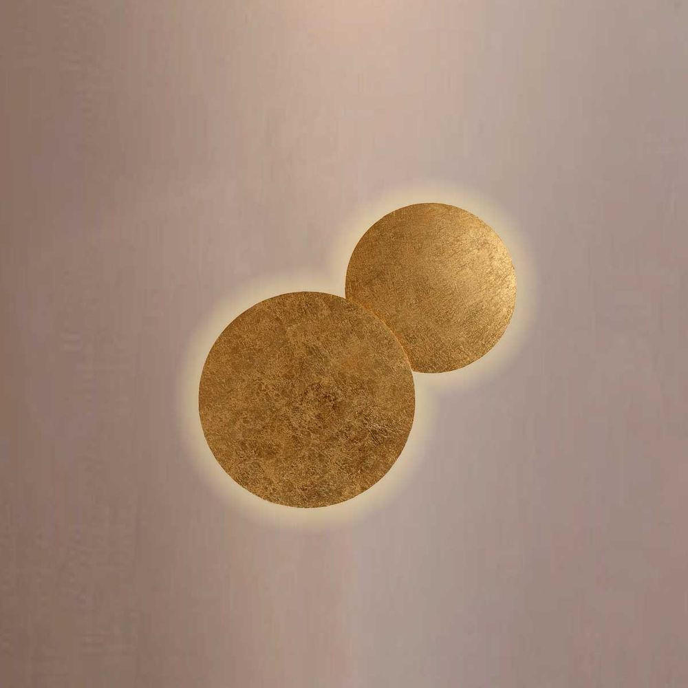 s.luce Led-Wandlampe Gold 70x4.4x70 cm