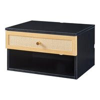 WANDREGAL Eiker - Goldfarben/Schwarz, Holzwerkstoff/Kunststoff (31.5/23/40cm) - [en.casa]