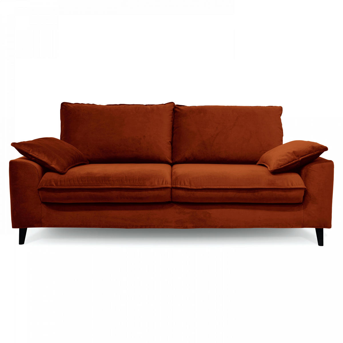 3-SITZER-SCHLAFSOFA, Stoff, Rot - Rot, Textil (97/88/205cm) - Oviala