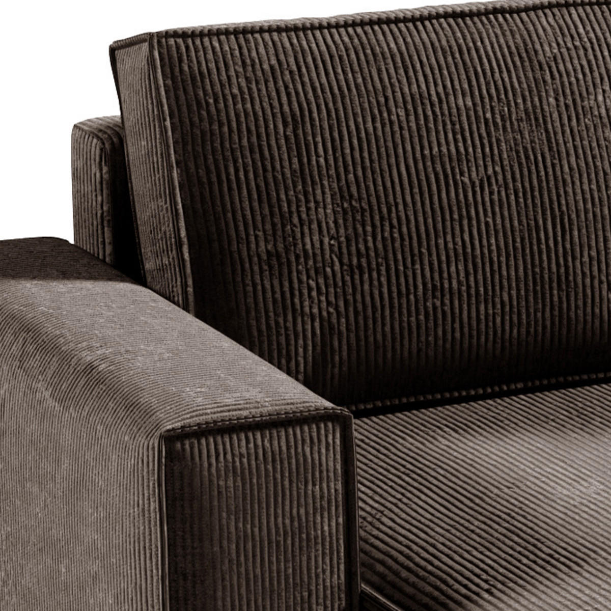 PANORAMASOFA Isaac 5 Sitzplätze Braun - Braun, Holzwerkstoff (398/85/185cm) - Petits-meubles