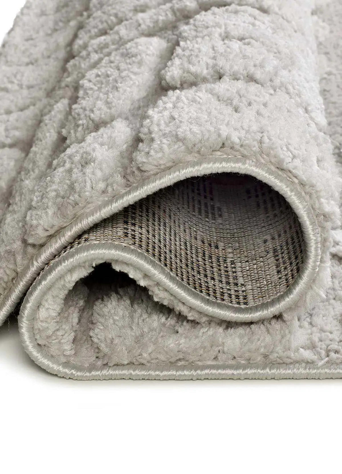 WEBTEPPICH Grau Juno 64/120 cm - Hellgrau, Naturmaterialien/Textil (64/120cm) - Atticgo