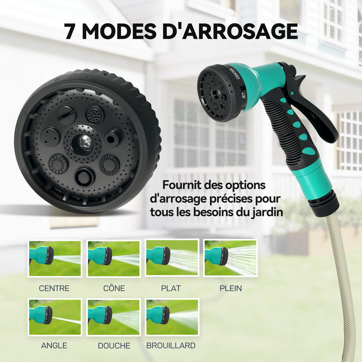 SCHLAUCHAUFROLLER DE-13837 30 m automatisch 180° schwenkbar Grau - Grau, Kunststoff (23/42/59cm) - ComfortXL