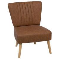 SESSEL Kunstleder Braun Vaasa - Braun, Holz/Textil (61/85/60cm) - Beliani
