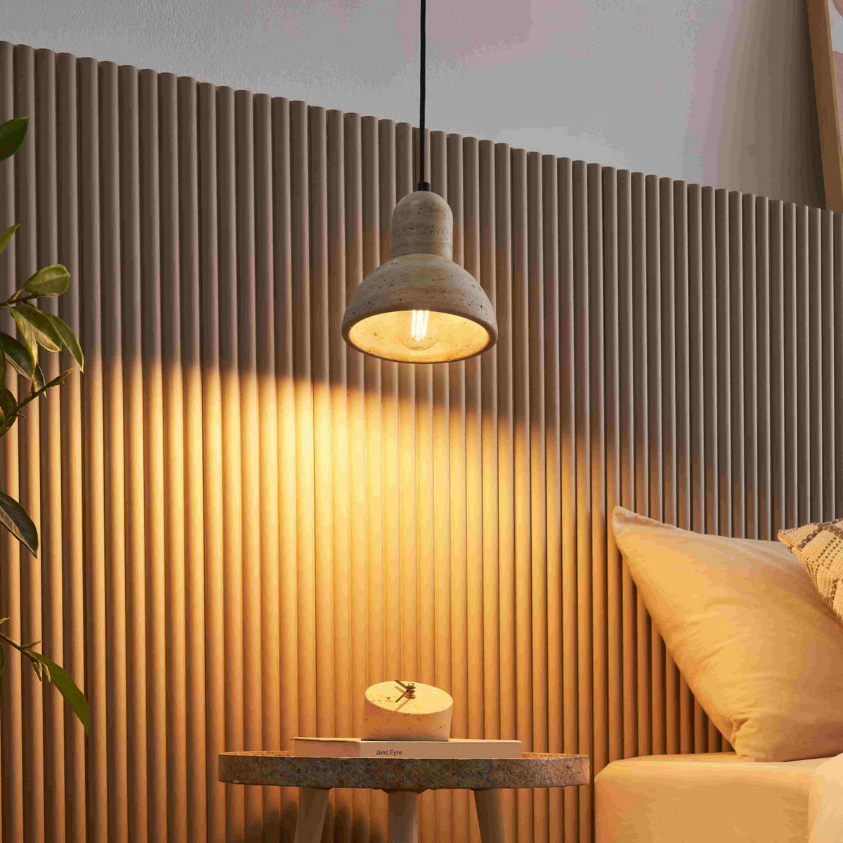 HÄNGELEUCHTE Lioren, Beige, 15cm - Beige, Stein (15/15/15cm) - KOSILUM