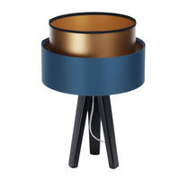 TISCHLAMPE Blau 30/45 cm - Braun, Kunststoff (30/0.7/45cm) - ONZENO