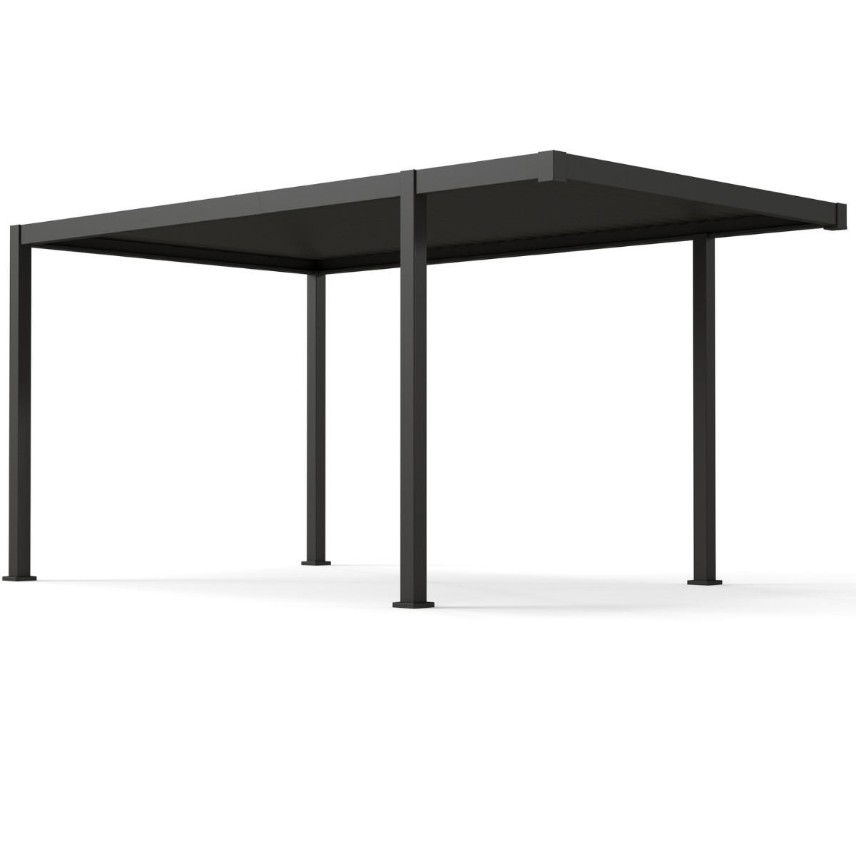 CARPORT Mirador 111 Classic Anthrazit freistehend 3 x 5 m verstellbares Lamellendach - Anthrazit, Kunststoff (80/175/120cm) - Green Spirit