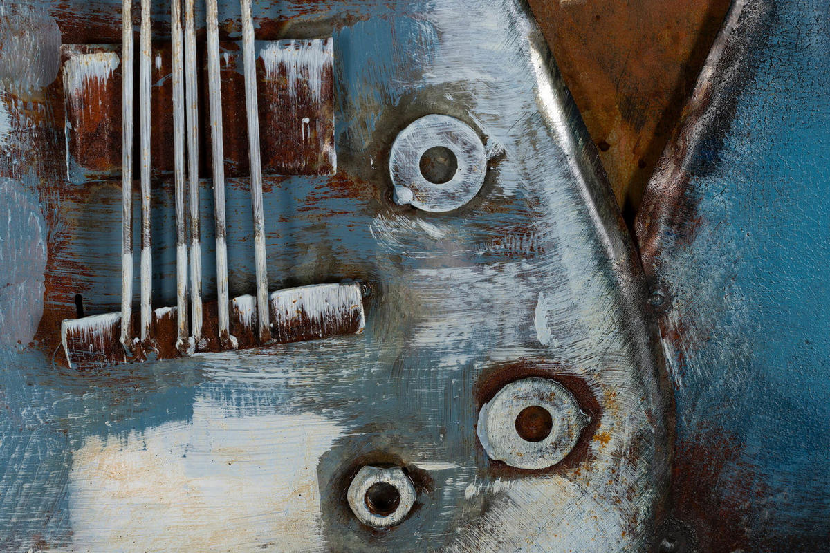 METALLBILD Bunt 100/50 cm - Multicolor, Metall (2.5/50cm) - KUNSTLOFT