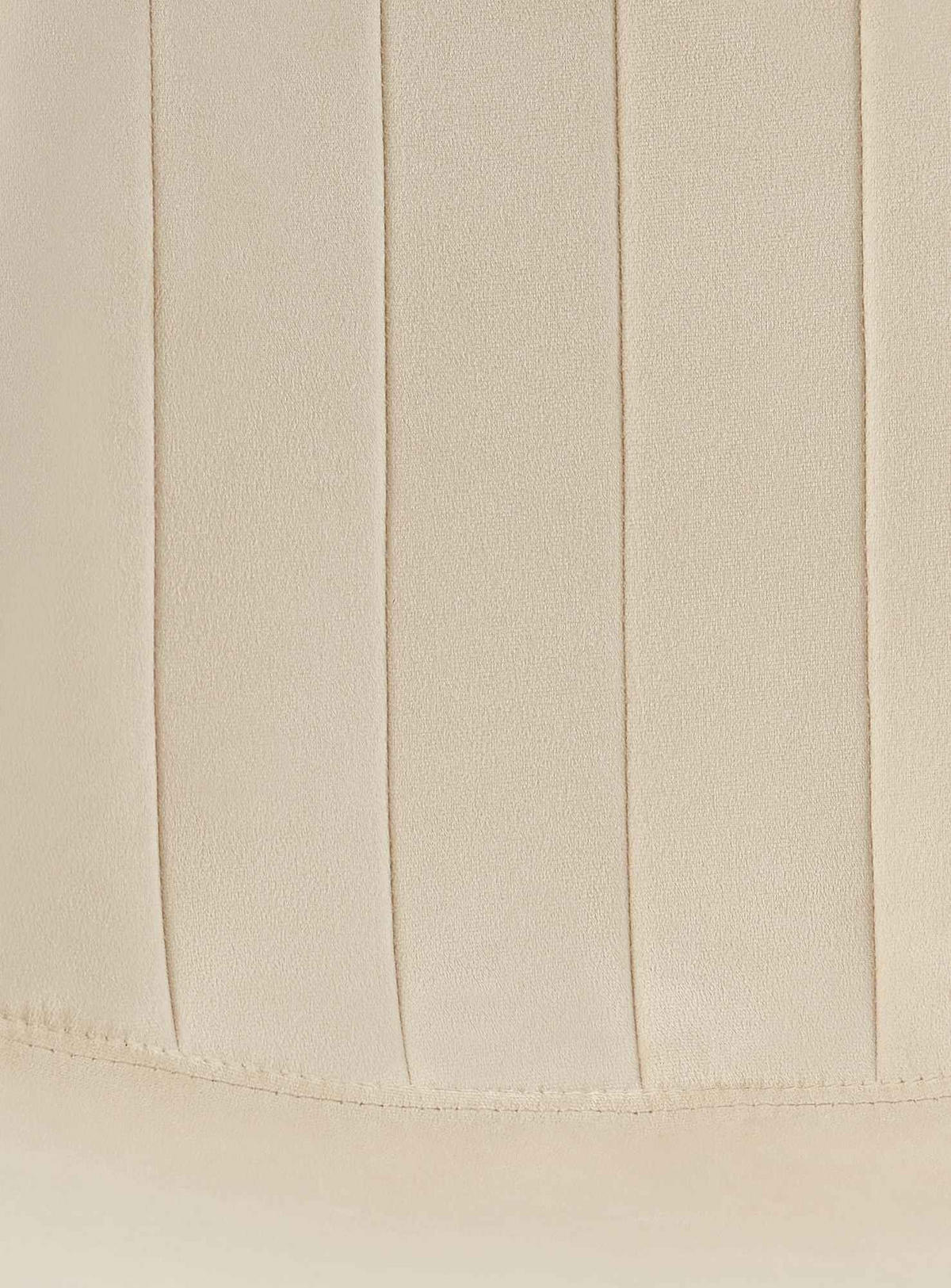 STUHL 4er Set Samt Creme - Creme/Schwarz, Textil/Metall (45/88/54cm) - CLP