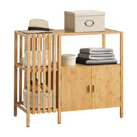 BEISTELLSCHRANK Varanger - Naturfarben, Naturmaterialien (40/80/93.5cm) - [en.casa]