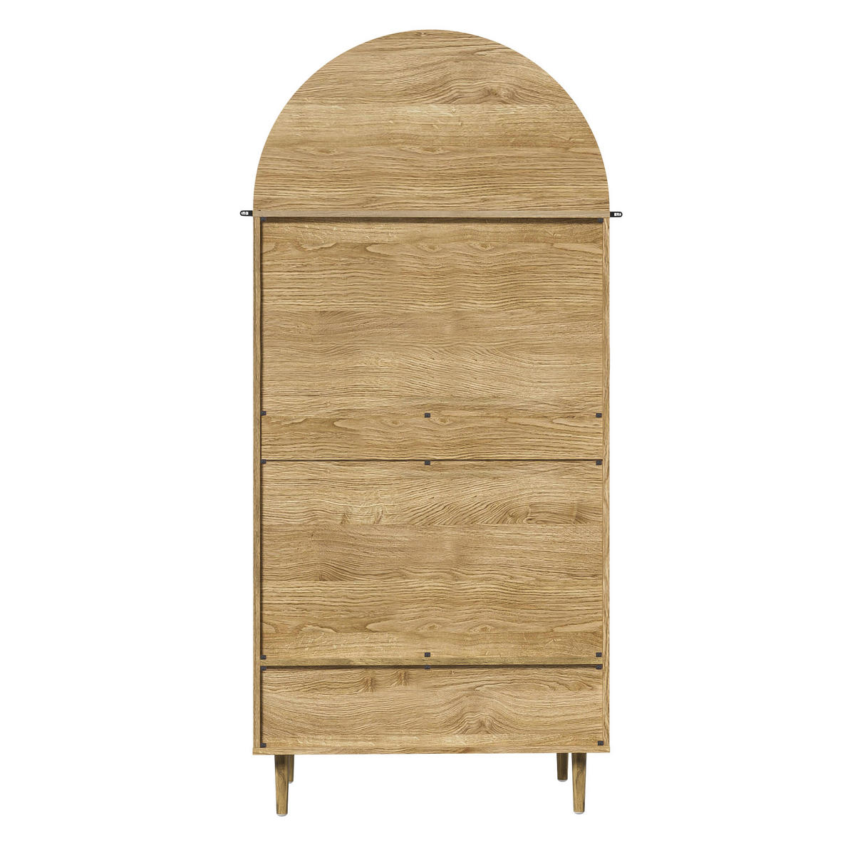 KLEIDERSCHRANK Holz Leinen Schubladen großer Stauraum modern - Eichefarben, Holzwerkstoff (50/175/79cm) - FLIEKS