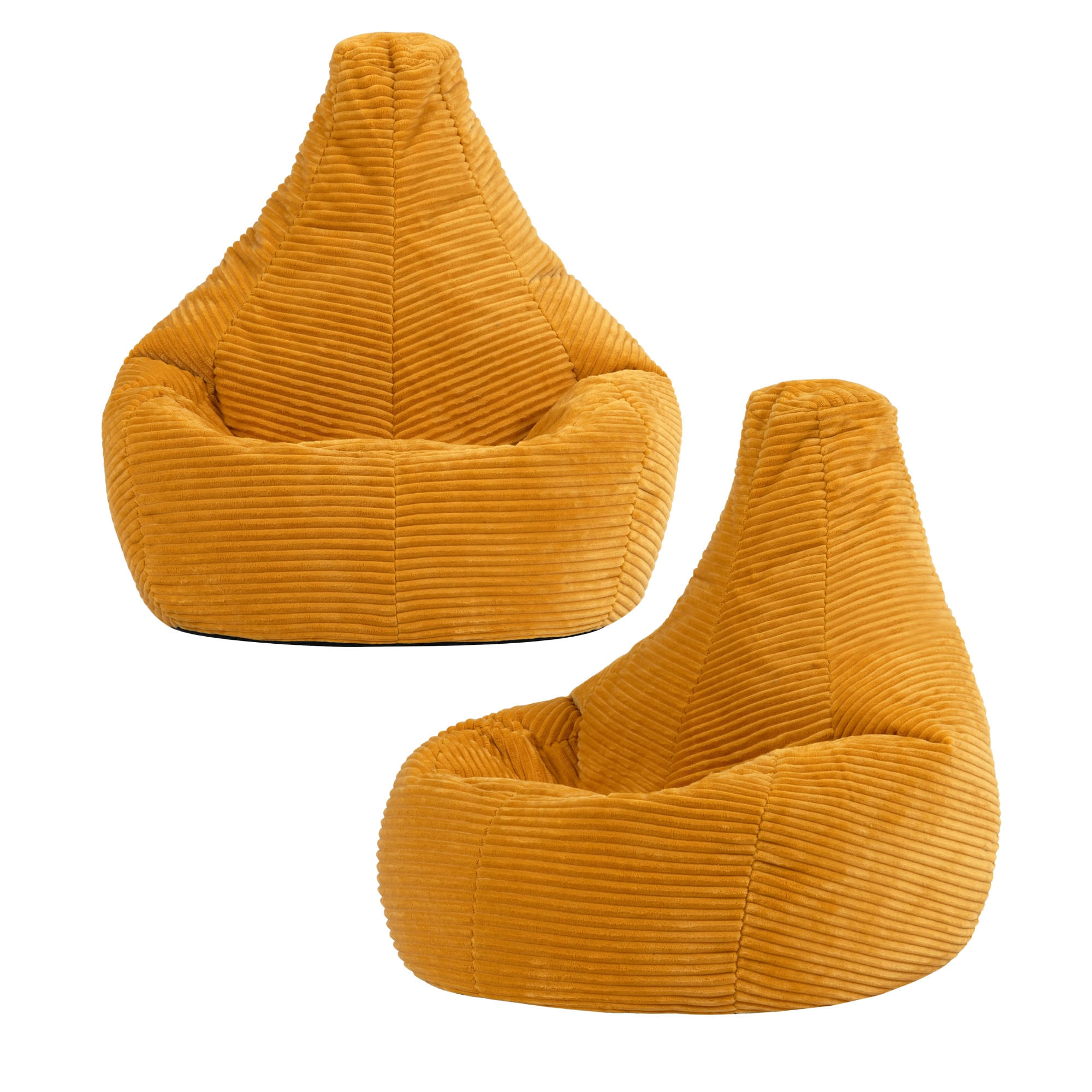SITZSACK für Kinder Sessel aus Cord 2-tlg. - Gelb, Textil (69/59/65cm) - icon